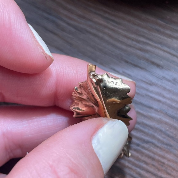 10k yellow gold brooch with turquoise stone - Picture 9 of 11